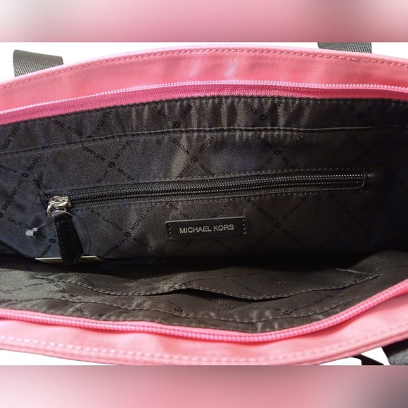 Michael Kors - NWT, Hot Pink Polly Bag, 2 Zippered Pockets, 1 Open Pocket, - Picture 9 of 14